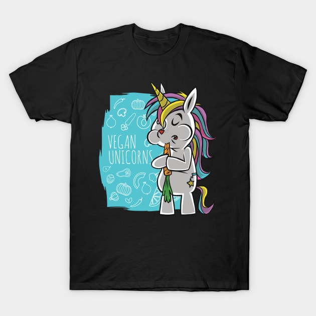 Vegan unicorn funny gift idea T-Shirt by Shadowbyte91